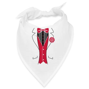 Tuxedo Smoking - Bandana - Weiß - Vorne
