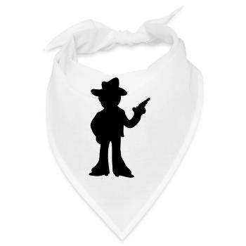 Cowboy - Sheriff - Schatten - Bandana - Weiß - Vorne