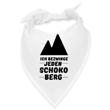 Schokolade, Fun, lustig, Freunde, Spruch - Bandana - Weiß - Vorne