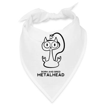 Heay metal cat - Bandana - Weiß - Vorne