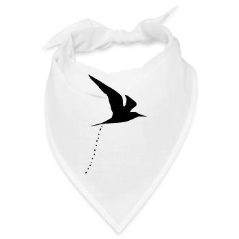 Kackvogel Bird shit vogel kacke scheiße 2c - Bandana - Weiß - Vorne