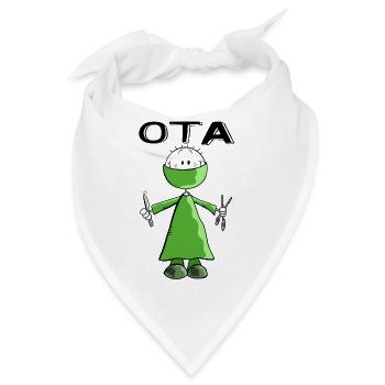 Operationstechnischer Assistent Strichmann - OTA - Bandana - Weiß - Vorne