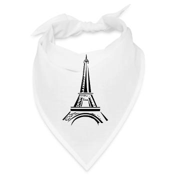 Eiffelturm - Bandana - Weiß - Vorne