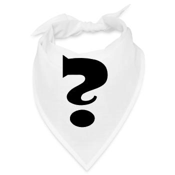 Fragezeichen - Bandana - Weiß - Vorne