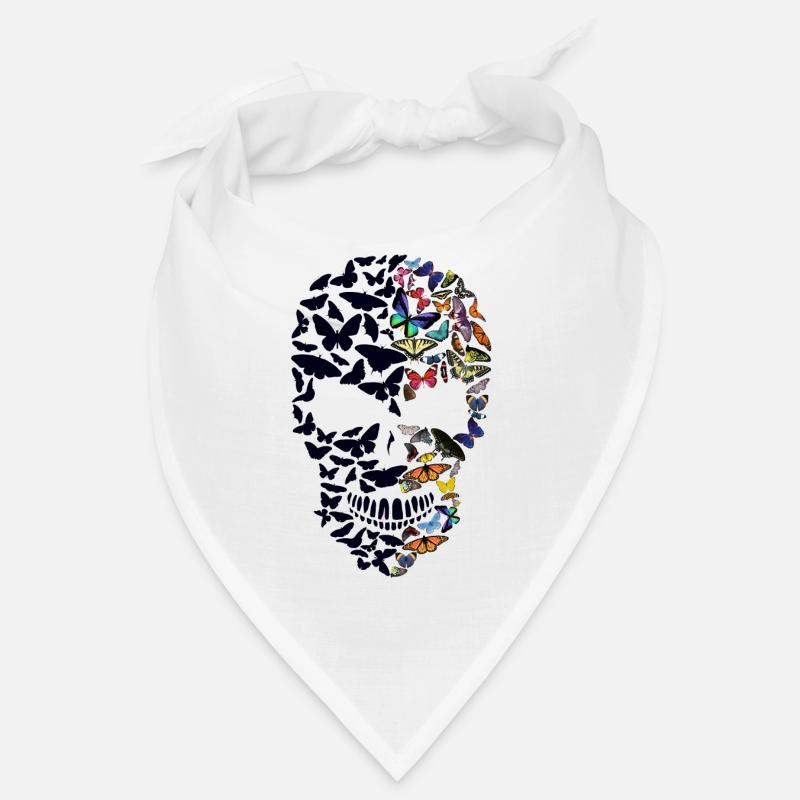 Kopf des Todes Schmetterling Schädel Form Schädel Zitat Geist Bandana