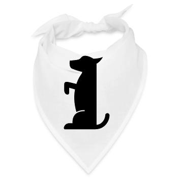 Kleiner Hund - Bandana - Weiß - Vorne