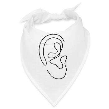 Ohr - Bandana - Weiß - Vorne
