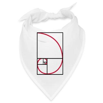 Fibonacci Kurve goldener Schnitt Art - Bandana - Weiß - Vorne