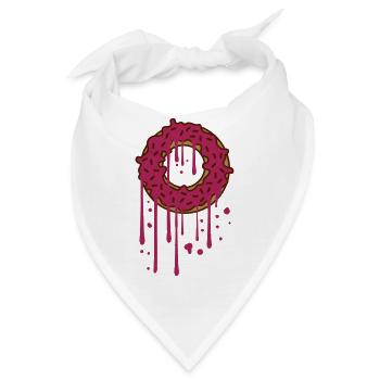 graffiti tropfen spray schmelzen donut essen hunge - Bandana - Weiß - Vorne