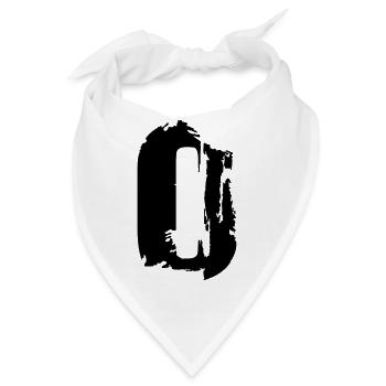 O - Buchstabe - Bandana - Weiß - Vorne