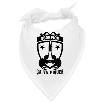 Skorpion Astrologisches Zeichen Stachel Logo - Bandana - Weiß - Vorne