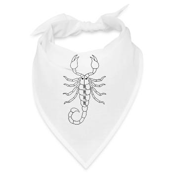 Sternzeichen: Skorpion - Bandana - Weiß - Vorne