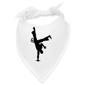 Capoeira regionale Silhouette - Bandana - Weiß - Vorne