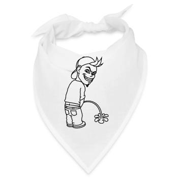 Pee Boy 2c - Bandana - Weiß - Vorne