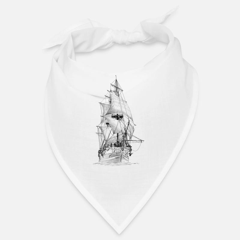 sailing ship - Bandana - blanc