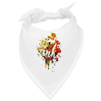 Ink Farbklecks - Premium Design - Bandana - Weiß - Vorne