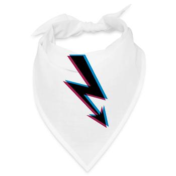 3d elektrisch blitz strom energie starkstrom achtu - Bandana - Weiß - Vorne