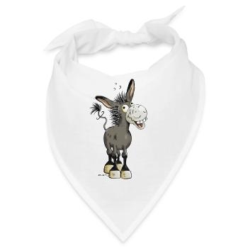 Witziger Esel - Bandana - Weiß - Vorne