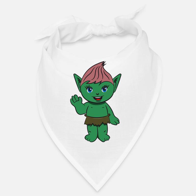 troll fille douce cher dessin animé drôle spitzohr Bandana