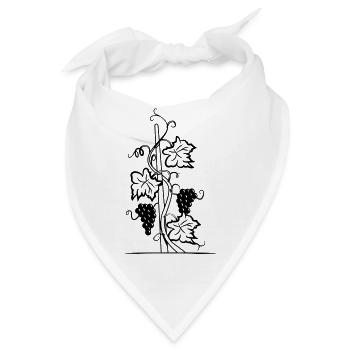 wein rebe nacht mond - Bandana - Weiß - Vorne