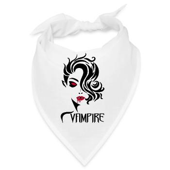 Vampir mit weiblicher Frau - Bandana - Weiß - Vorne