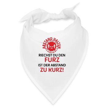 Lustiger Spruch Furz - Bandana - Weiß - Vorne