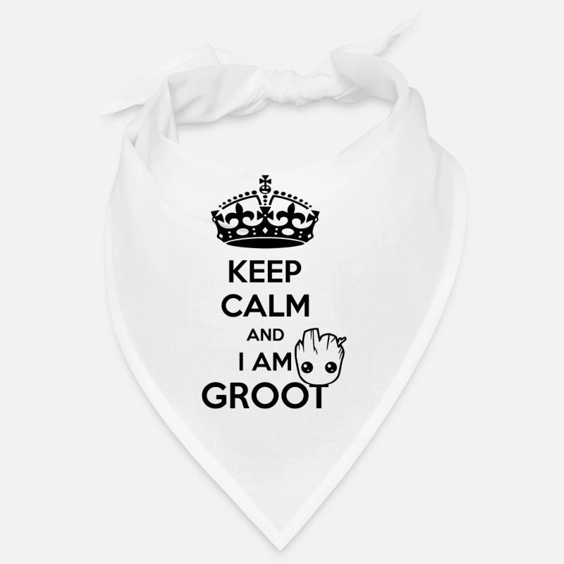 Keep Calm and I am Groot - Bandana - blanc