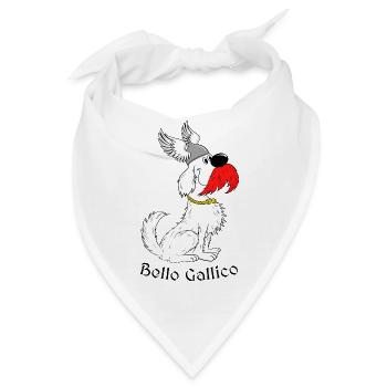 "Bello Gallico - der gallische Hund" - Bandana - Weiß - Vorne
