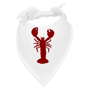 Lobster red - Bandana - Weiß - Vorne