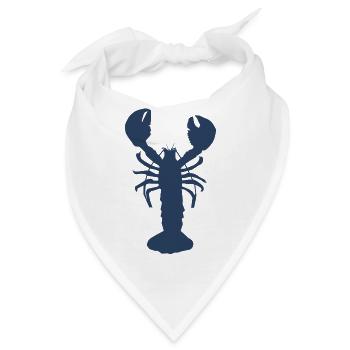 Lobster blue - Bandana - Weiß - Vorne