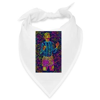 FußballMulticolor - Bandana - Weiß - Vorne