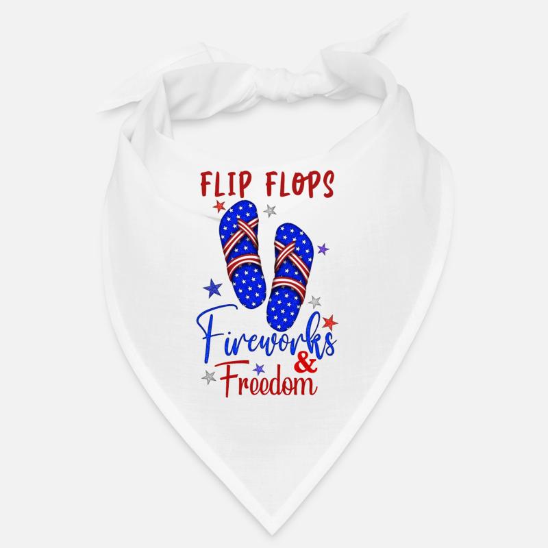 Flip Flops Fireworks Freedom Bandana