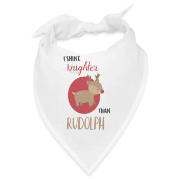 Ich strahle heller als Rudolph - Bandana - Weiß - Vorne