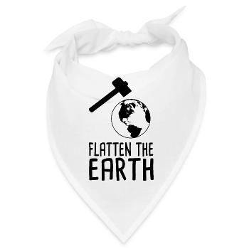 Flatten The Earth - Bandana - Weiß - Vorne