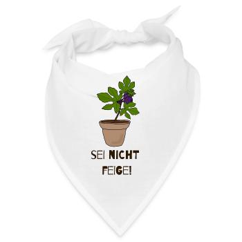 Sei nicht feige - Bandana - Weiß - Vorne