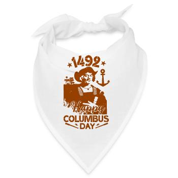 1492 HAPPY COLUMBUS DAY - Bandana - Weiß - Vorne