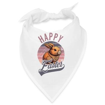 Happy Easter - Frohe Ostern - Bandana - Weiß - Vorne