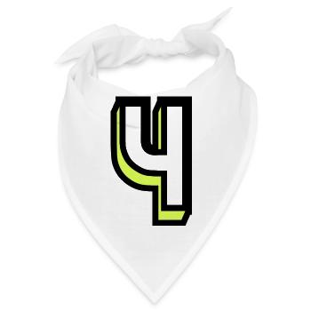 4 JAHRE,4. GEBURTSTAG,4 JAHRE JUBILÄUM - Bandana - Weiß - Vorne