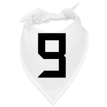 9. 9 JAHRE. 9. JAHRESTAG. GEBURTSTAG 9 JAHRE - Bandana - Weiß - Vorne