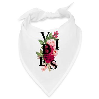 Vibes Blumen - Bandana - Weiß - Vorne