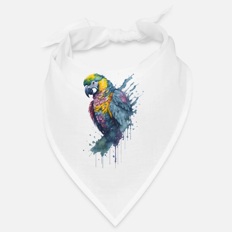 Fesselndes Aquarellgemälde eines Papageis Bandana