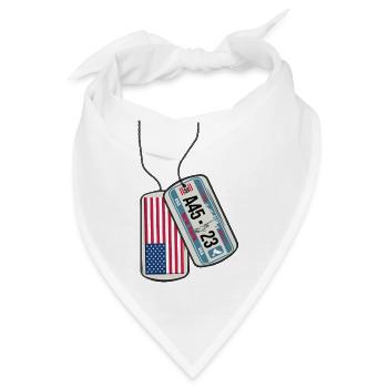 Erkennungsmarke NEW YORK Flagge BIG APPLE - Bandana - Weiß - Vorne