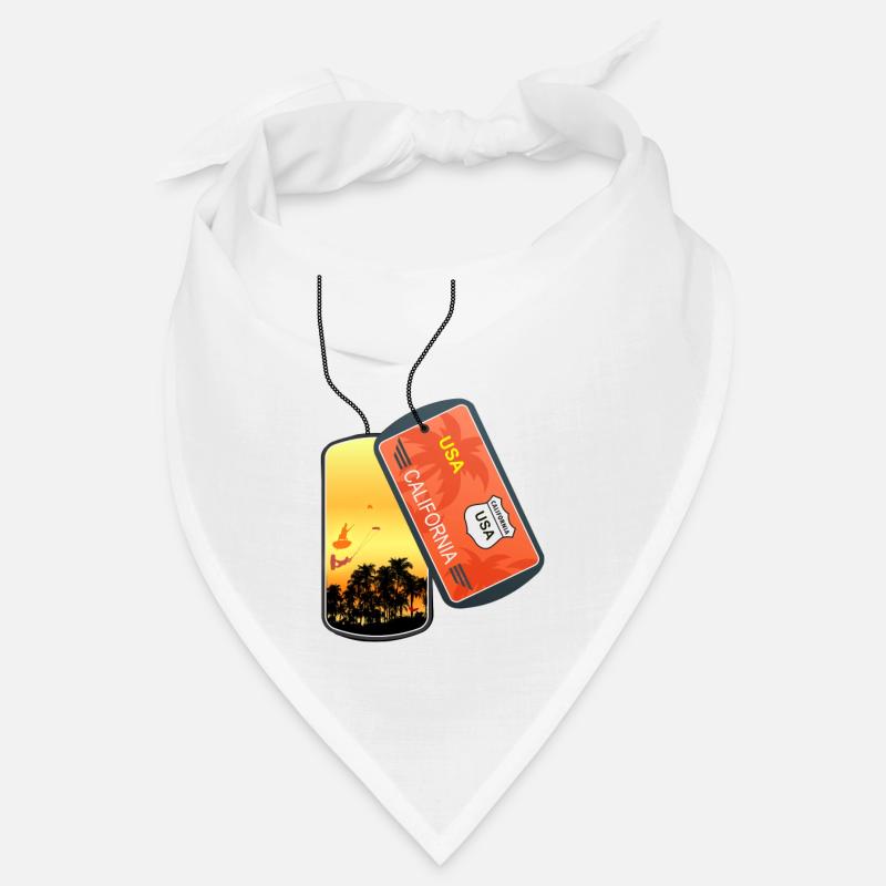 Plaque d’identité California Palm Tree Kitesurf Bandana