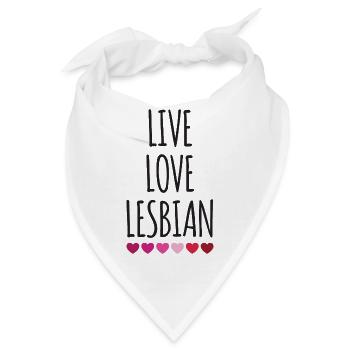 Leben. Liebe. Lesbe. - Bandana - Weiß - Vorne