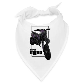 Supermoto - Supermotard - Bandana - Weiß - Vorne