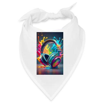 Bunte Kopfhörer - Bandana - Weiß - Vorne