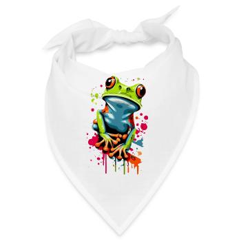 Frosch - Laubfrosch - Froschkönig - Quak - Bandana - Weiß - Vorne
