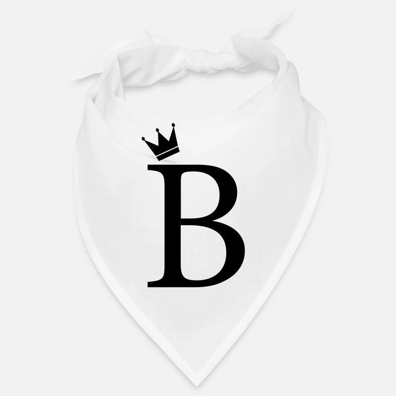 B Monogram Crown - Bandana - white