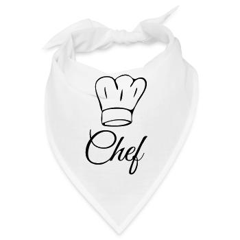Küchenchef Koch Chef - Bandana - Weiß - Vorne