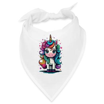 Fett süßes Einhorn - Bandana - Weiß - Vorne